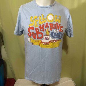 Yellow Submarine Beatles Men's Blue T Shirt Size Medium 2023 John Lennon Paul Mc